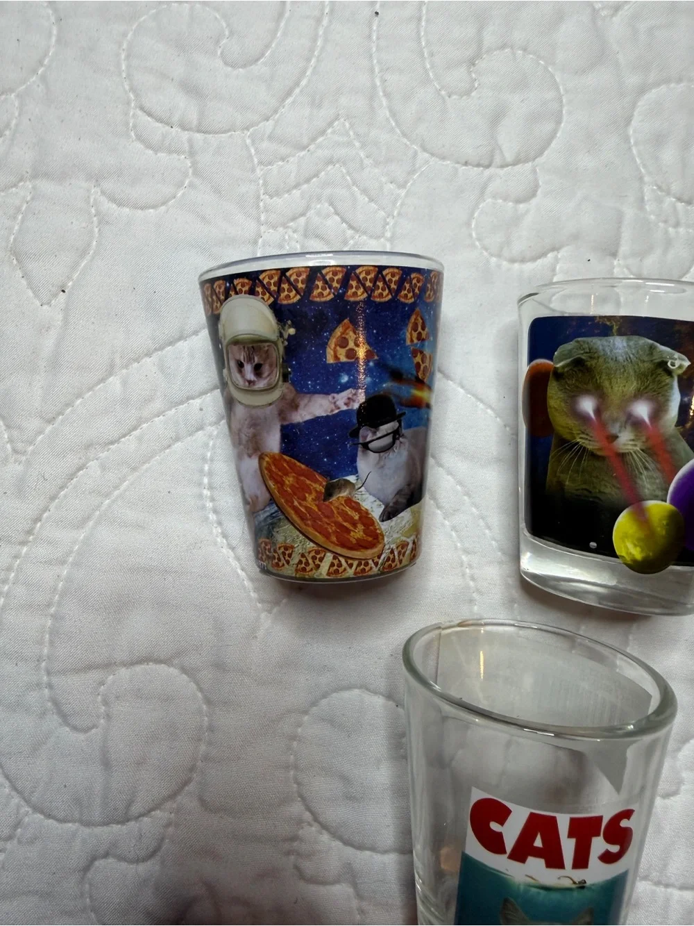 Funny Cat Shot Glass Collection Set of 3